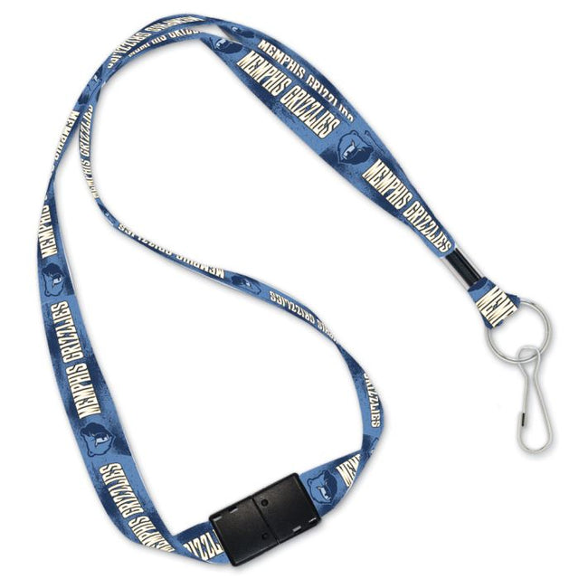 Memphis Grizzlies Lanyards w/Breakaway 1"