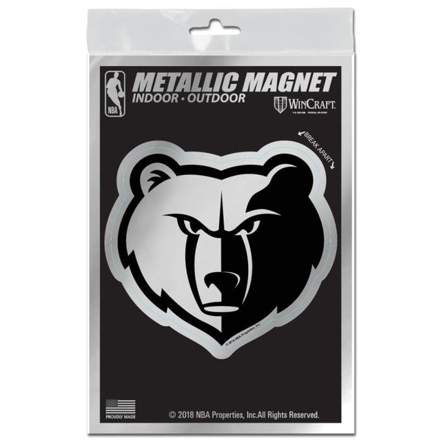 Memphis Grizzlies Metallic Magnets 3" x 5"