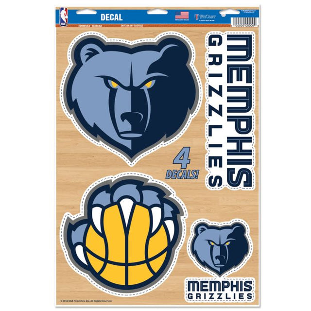 Calcomanía multiusos de los Memphis Grizzlies de 11" x 17"