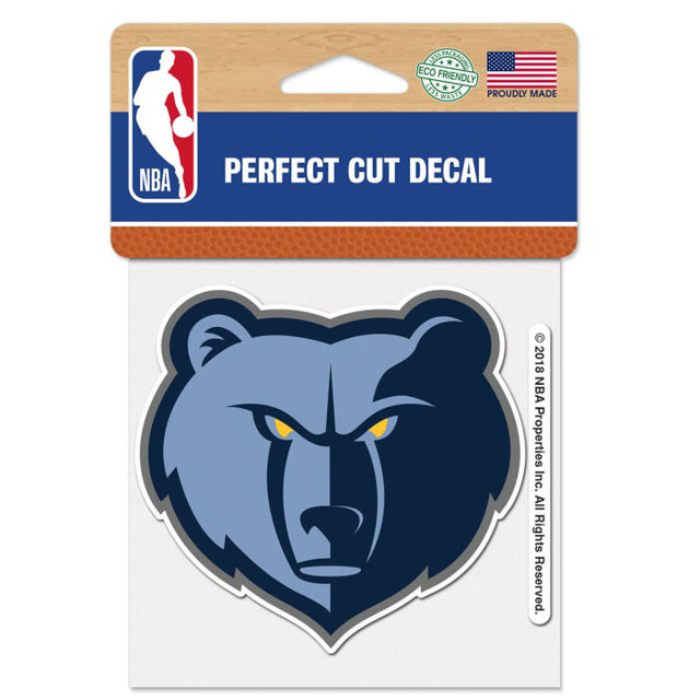 Calcomanía de color de corte perfecto de Memphis Grizzlies de 4" x 4"