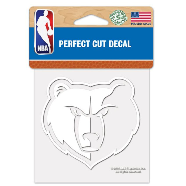 Memphis Grizzlies Perfect Cut White Decal 4" x 4"