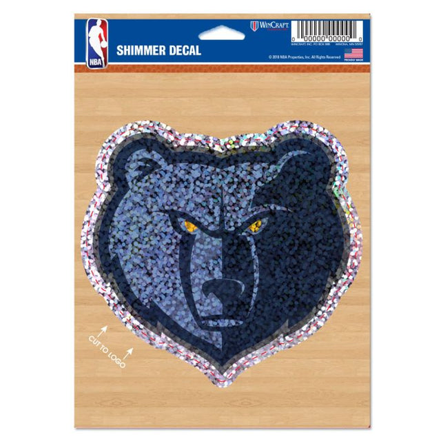 Memphis Grizzlies Shimmer Decals 5" x 7"