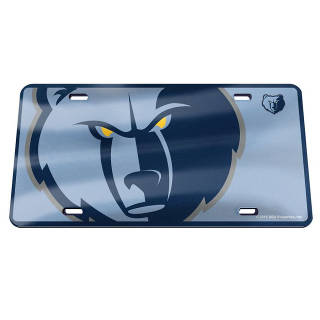 Placa de matrícula especial de acrílico de los Memphis Grizzlies