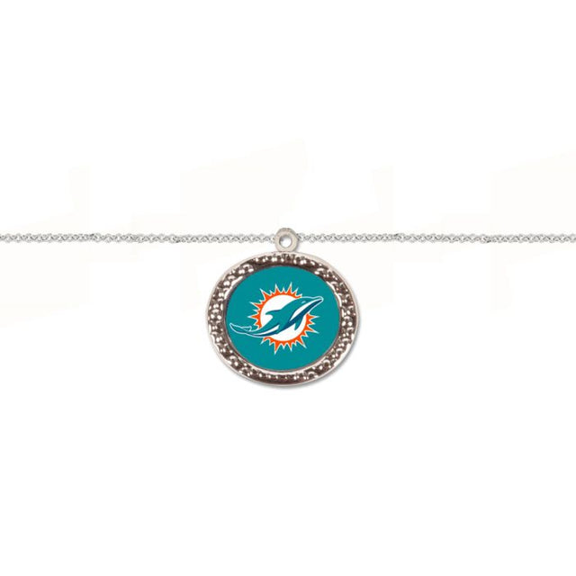 Pulsera de los Miami Dolphins con dije de joyería en tarjeta