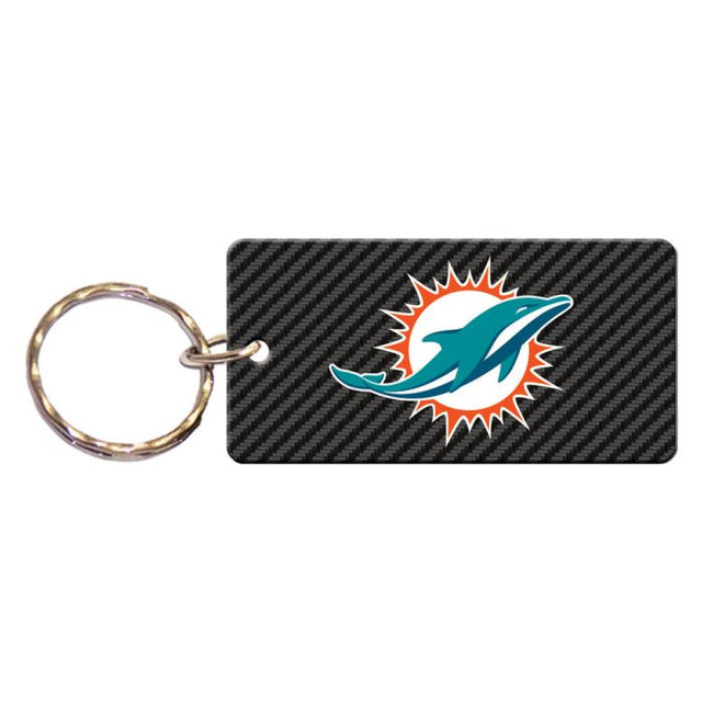 Miami Dolphins CARBON Keychain Rectangle