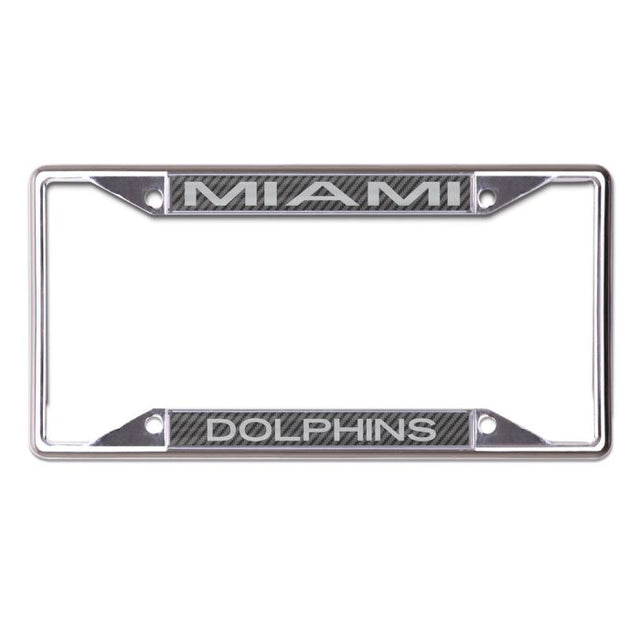 Miami Dolphins CARBON Lic Plt Frame S/S Printed