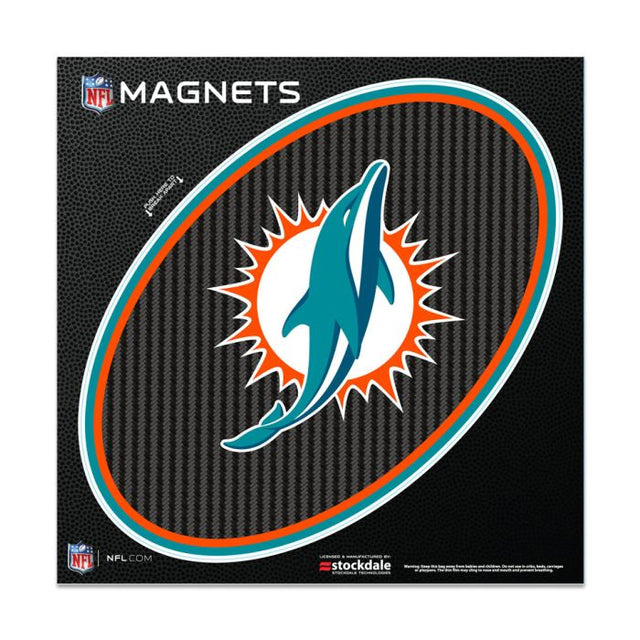 Miami Dolphins CARBON Outdoor Magnets 6" x 6"