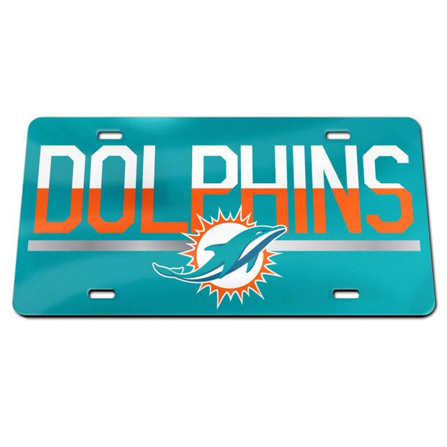 Miami Dolphins COLOR DUO Specialty Acrylic License Plate