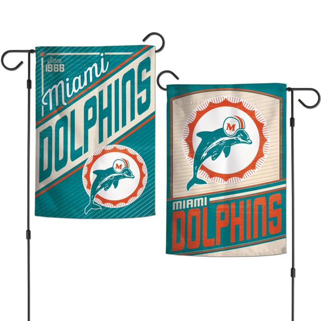 Miami Dolphins / Classic Logo RETRO Garden Flags 2 sided 12.5" x 18"