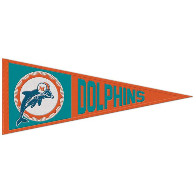 Banderín clásico de lana de los Miami Dolphins, 13" x 32"