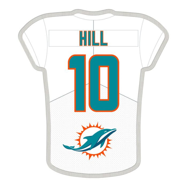 Tarjeta de joyería con pin de colección de los Miami Dolphins de Tyreek Hill