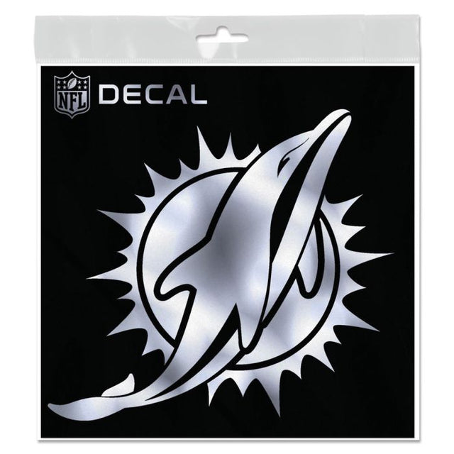 Miami Dolphins Decal Metallic 6" x 6"