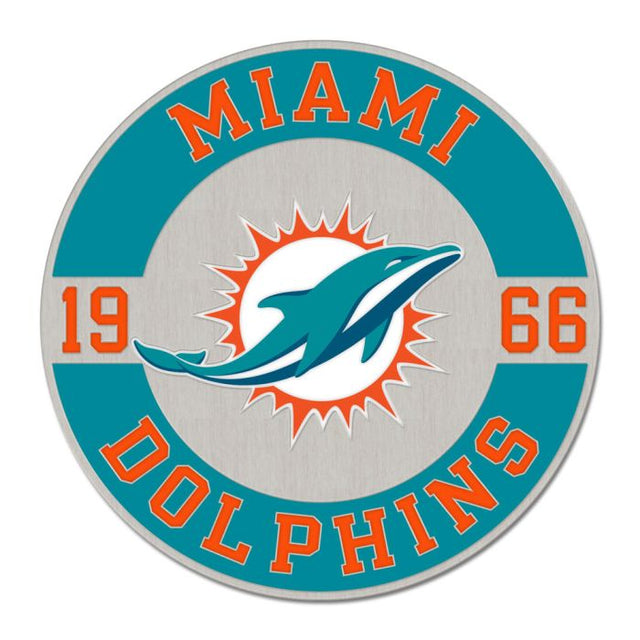 Tarjeta de joyería con pin esmaltado de coleccionista establecido de los Miami Dolphins