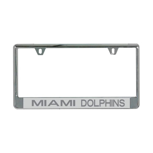 Miami Dolphins FROSTED Lic Plate Frame B/O Printed