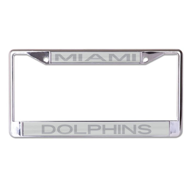 Miami Dolphins FROSTED Lic Plt Frame S/L Printed