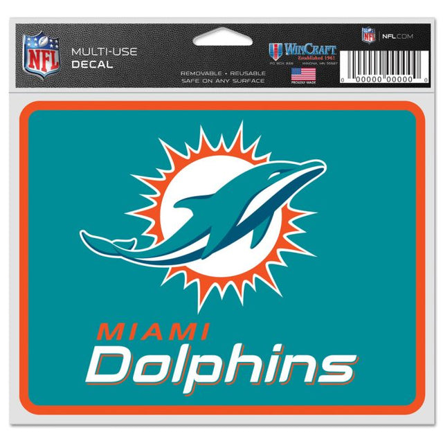 Calcomanías para fanáticos de los Miami Dolphins de 5" x 6"