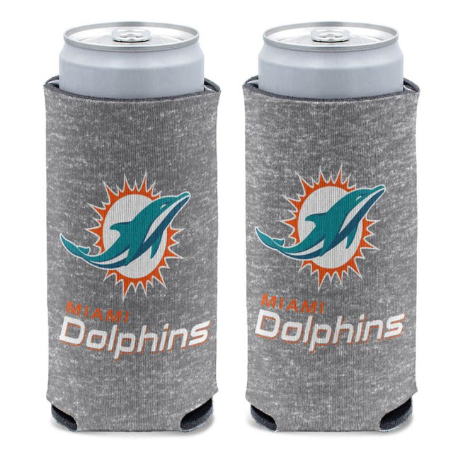 Enfriador de latas delgado de 12 oz de los Miami Dolphins Heather