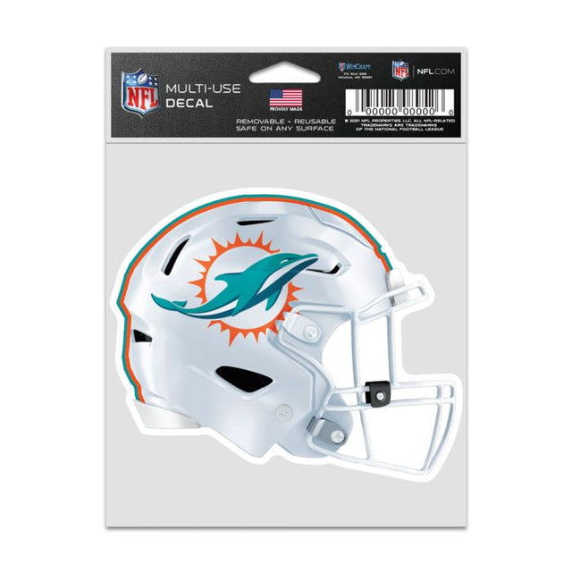 Calcomanías para fanáticos de los Miami Dolphins para cascos de 3,75" x 5"