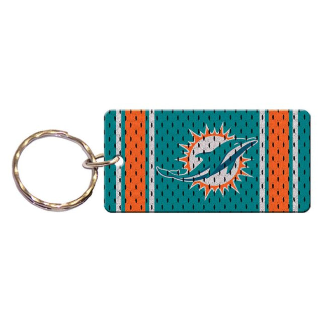 Miami Dolphins JERSEY Keychain Rectangle