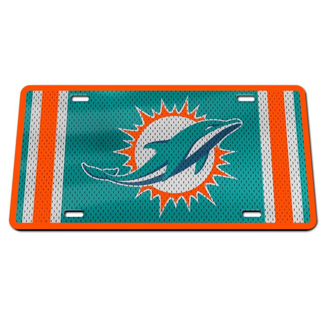 Miami Dolphins JERSEY Specialty Acrylic License Plate