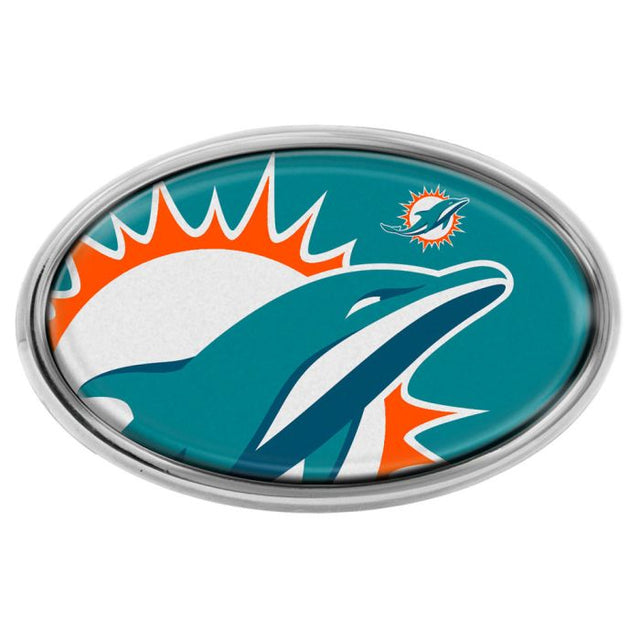 Miami Dolphins MEGA Chrome Metal Domed Emblem