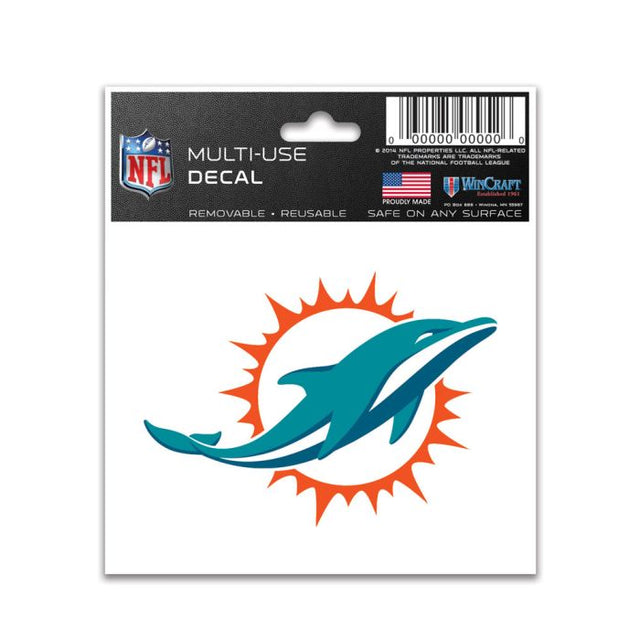 Calcomanía multiusos de los Miami Dolphins de 3" x 4"