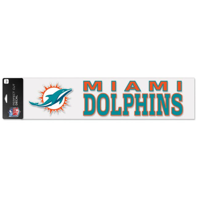 Calcomanías de corte perfecto de los Miami Dolphins de 4" x 17"