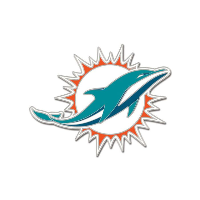 Tarjeta de joyería con pin esmaltado de colección principal de los Miami Dolphins