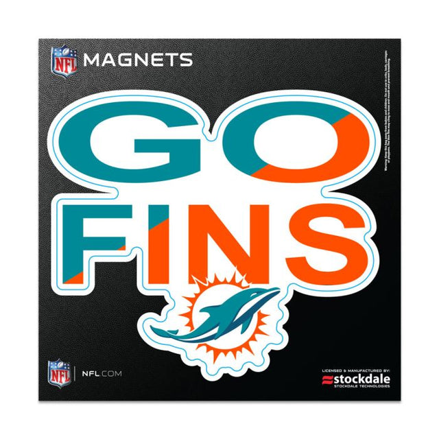 Miami Dolphins SLOGAN Outdoor Magnets 6" x 6"