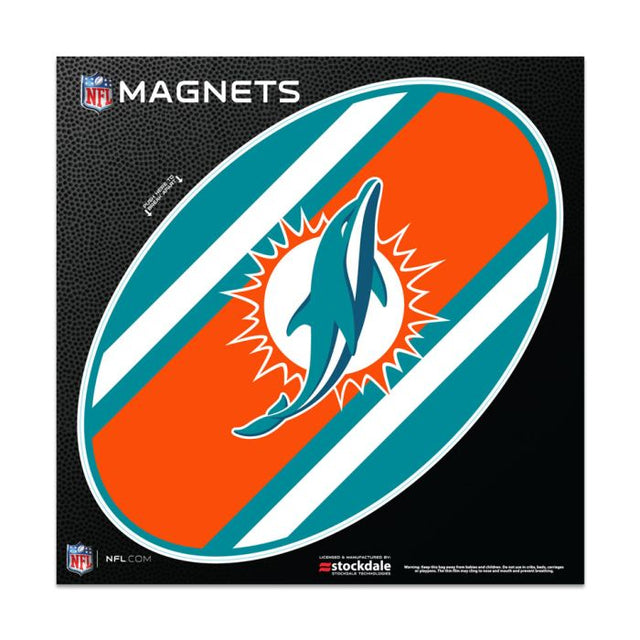 Miami Dolphins STRIPES Outdoor Magnets 6" x 6"