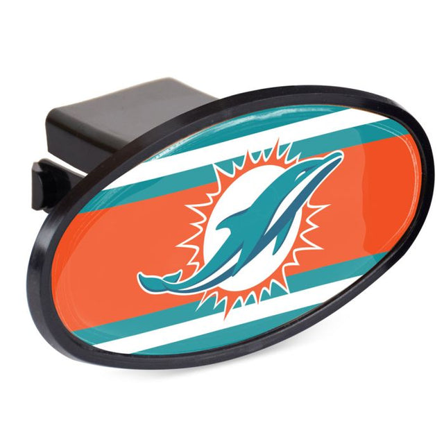 Miami Dolphins STRIPES Oval 2" Hitch Receiver