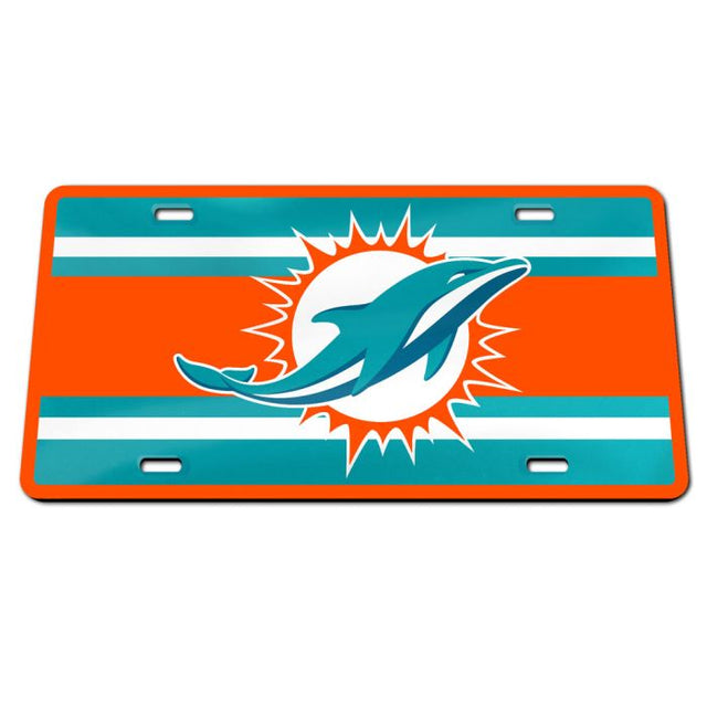 Miami Dolphins STRIPES Specialty Acrylic License Plate