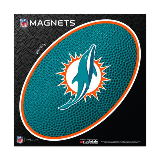 Miami Dolphins TEAMBALL Outdoor Magnets 6" x 6"