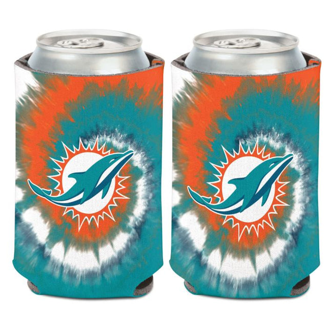 Enfriador de lata con teñido anudado de los Miami Dolphins, 12 oz.