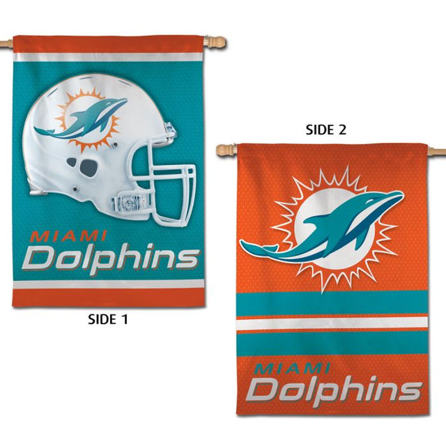 Bandera vertical de los Miami Dolphins de 2 lados, 28" x 40"