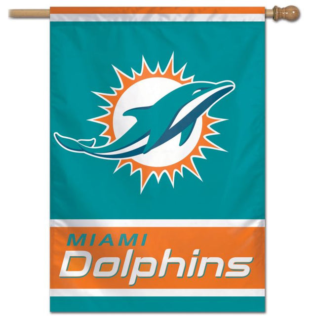 Bandera vertical de los Miami Dolphins de 28" x 40"