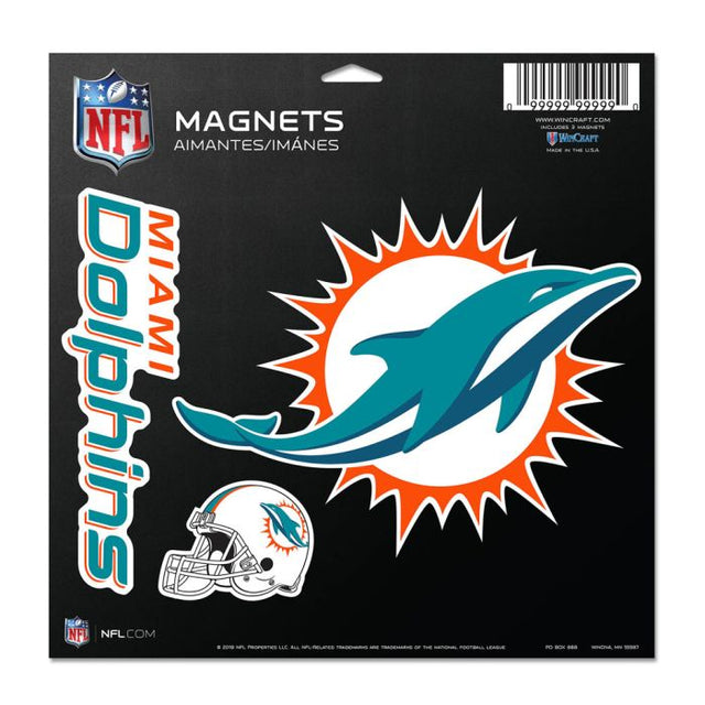 Imán de vinilo de los Miami Dolphins de 11" x 11"