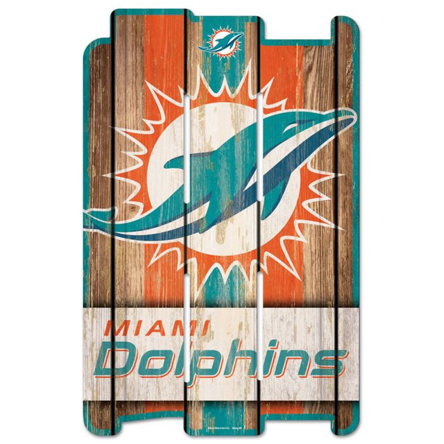 Letrero de madera para cerca de los Miami Dolphins