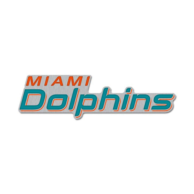 Tarjeta de joyería con pin esmaltado de colección con la marca denominativa de los Miami Dolphins