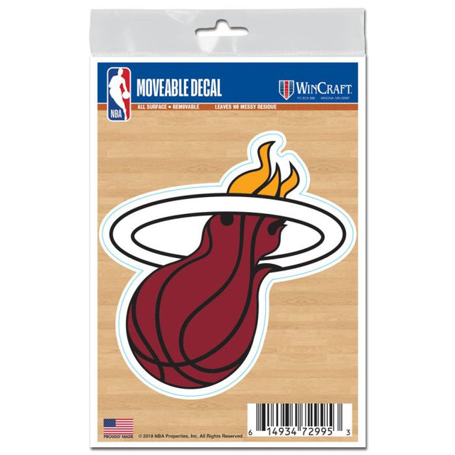 Calcomanías para todas las superficies de Miami Heat, 3" x 5"