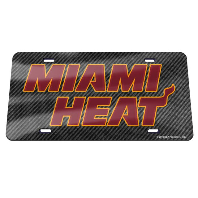 Placa de matrícula acrílica especial de Miami Heat CARBON