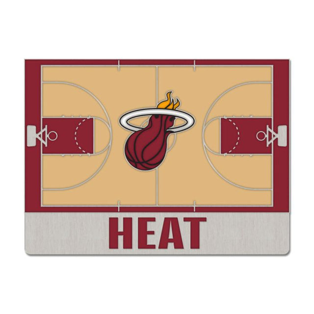 Tarjeta de joyería con pin esmaltado de colección de la cancha de Miami Heat