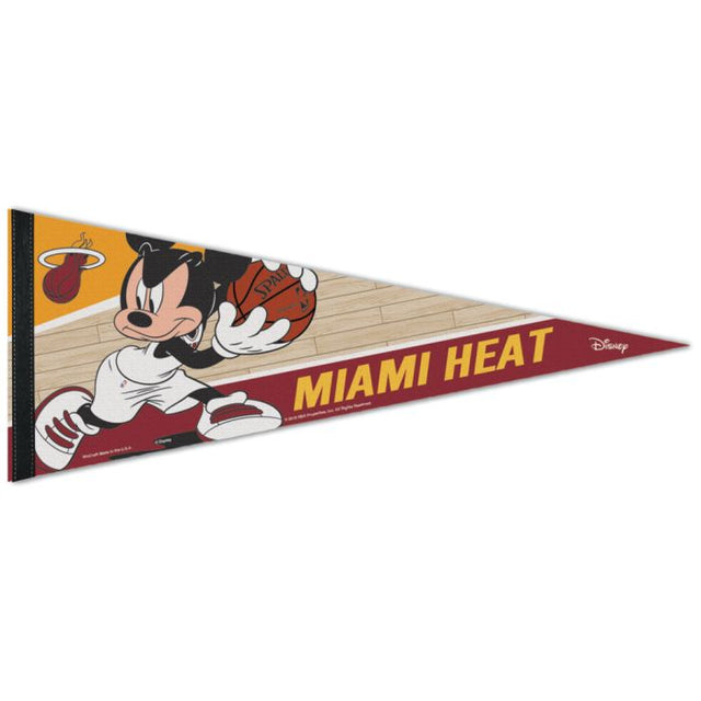 Banderín premium de Miami Heat/Disney de 12" x 30"