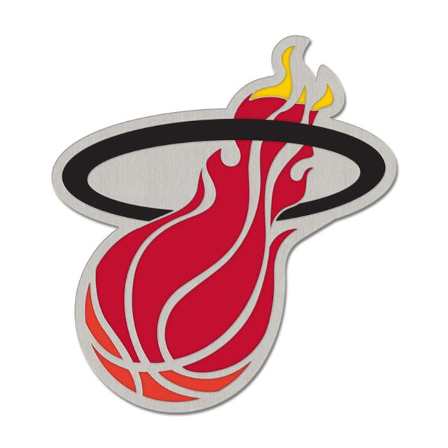 Tarjeta de joyería con pin esmaltado de colección de Miami Heat/Hardwoods