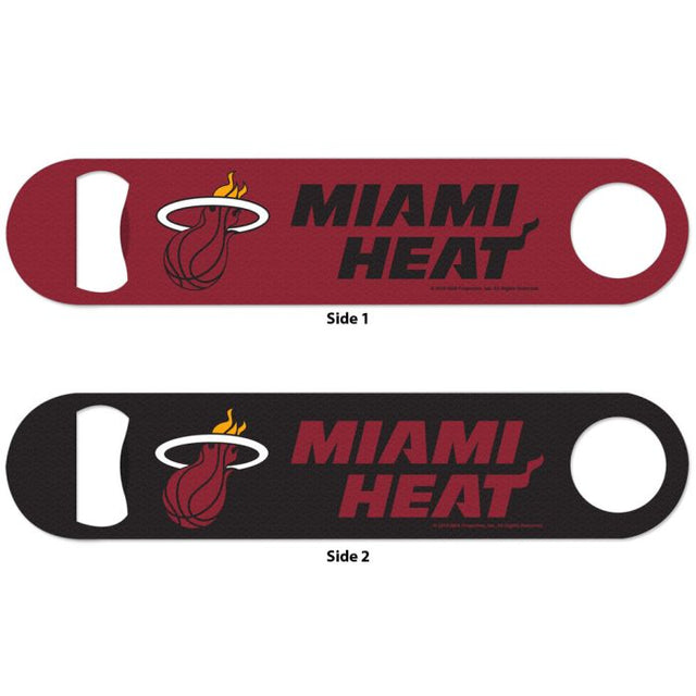 Abridor de botellas de metal de dos caras de Miami Heat