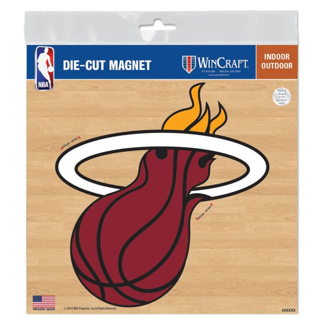 Imanes para exteriores de Miami Heat de 6" x 6"