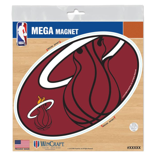 Imanes para exteriores de Miami Heat de 6" x 6"