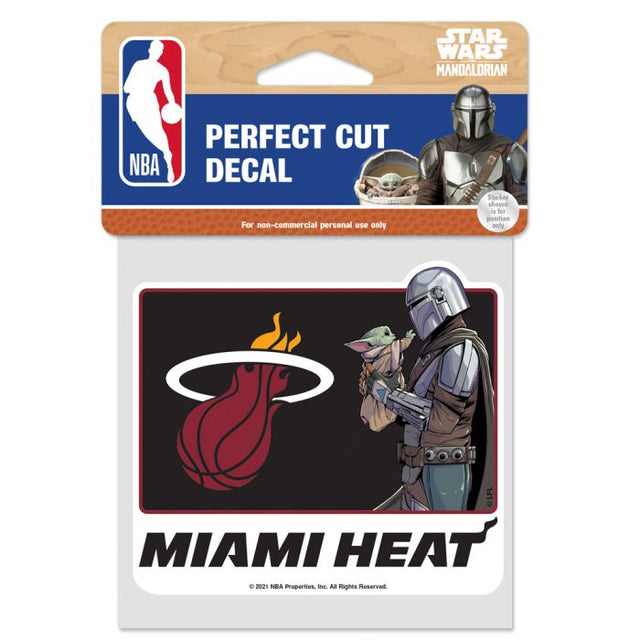 Miami Heat / Star Wars Mandalorian Perfect Cut Color Decal 4" x 4"