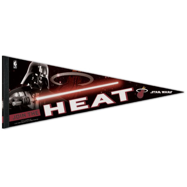 Banderín premium de Star Wars de Miami Heat/Star Wars de 12" x 30"