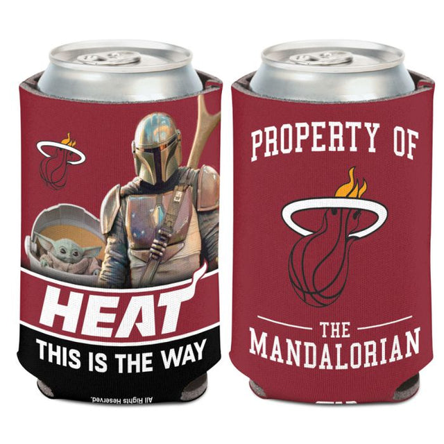 Enfriador de lata Miami Heat / Star Wars Mandalorian de 12 oz.